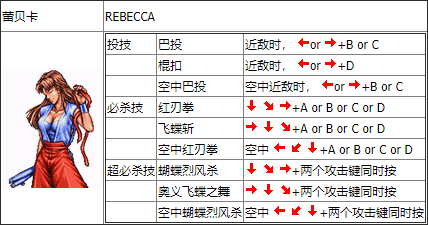 双截龙格斗出招表