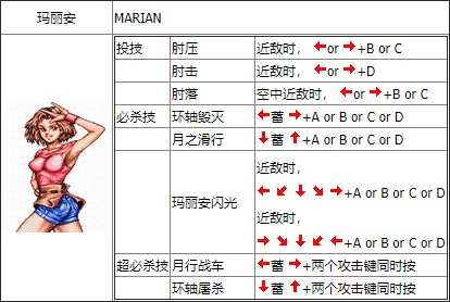 双截龙格斗出招表