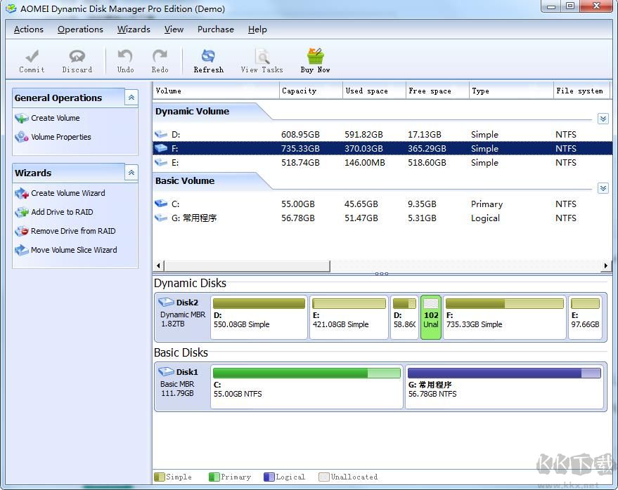 Aomei Dynamic Disk Manager