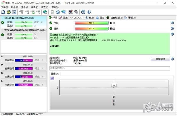 绿色小巧的硬盘检测工具