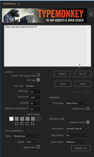 【AE插件】TypeMonkey动态文字排版