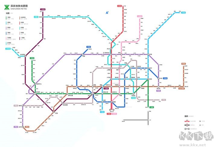 深圳地铁线路图高清版下载